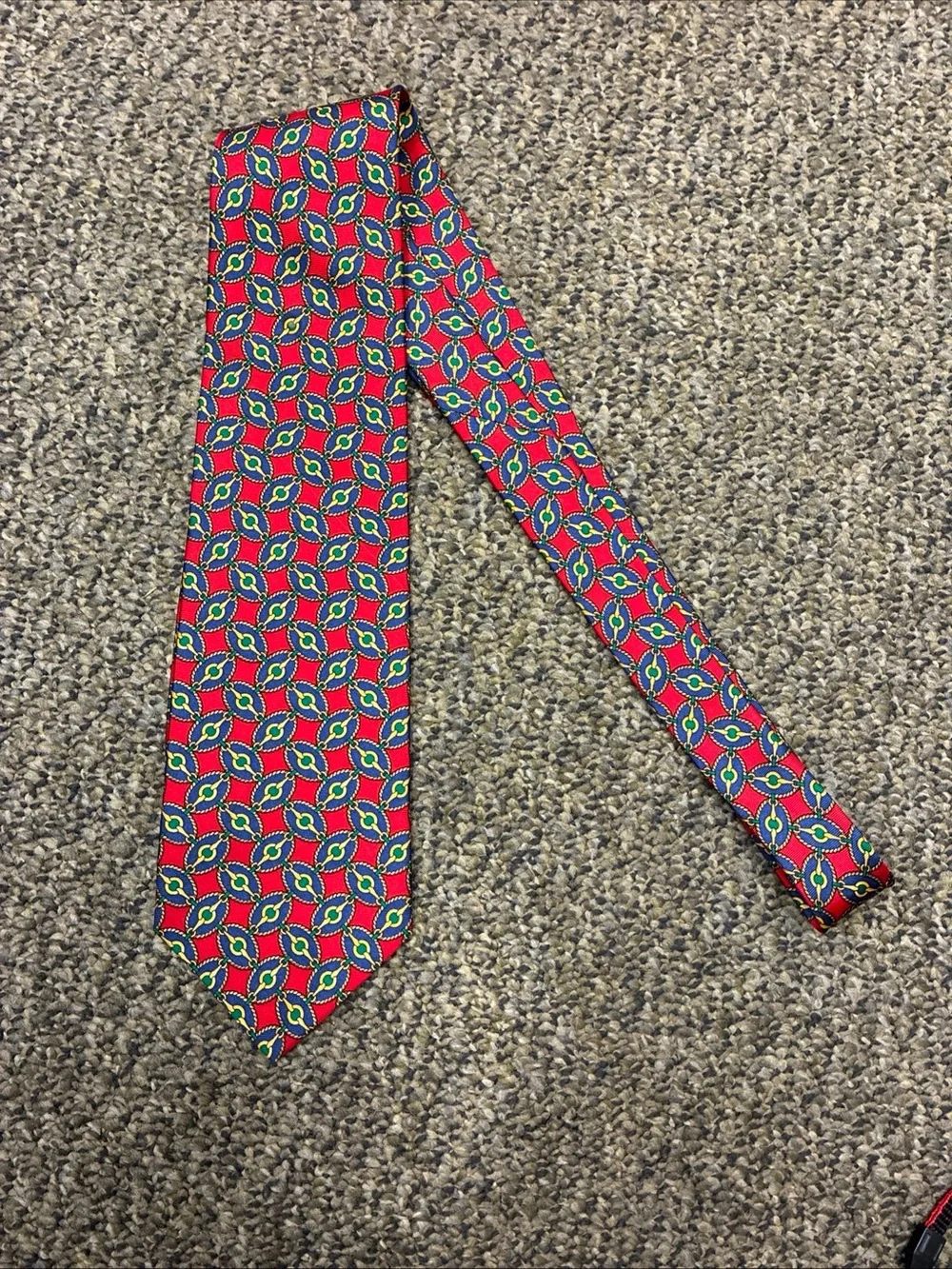Brooks Brothers Red Geometric Tie and Navy & Red Striped Tie made in USA